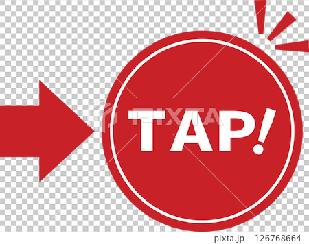 TAPを知らせるアイコンの赤の形の文字 126768664