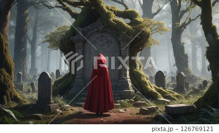 森の中の墓地 126769121