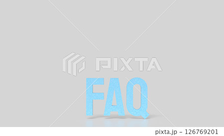 The Blue FAQ on white background 3d Rendering. The Blue FAQ on white background 3d Rendering. 126769201