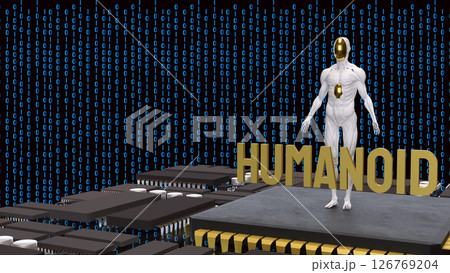 The Humanoid for Technology and sci concept 3d Rendering. 126769204