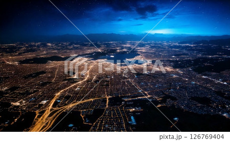 空から見る夜景 126769404