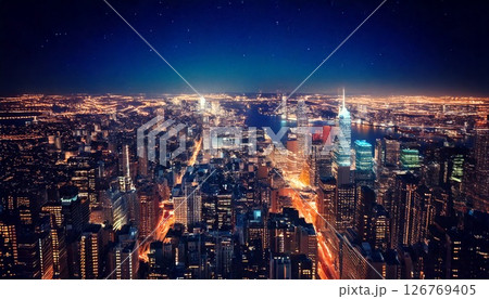 空から見る夜景 126769405