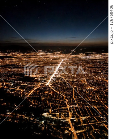 空から見る夜景 126769406