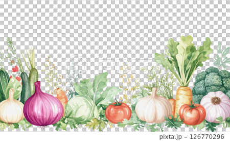 背景透過いろんな野菜 126770296