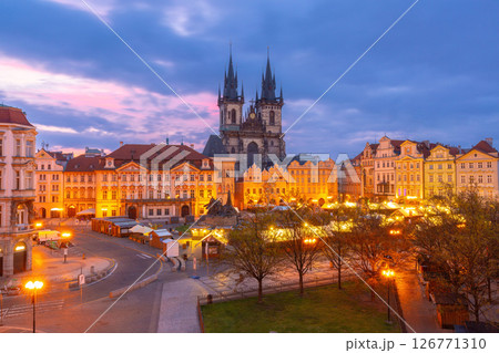 Church of Our Lady before Tyn at dawn, Prague, Czech Republic Church of Our Lady before Tyn at dawn, Prague, Czech Republic 126771310