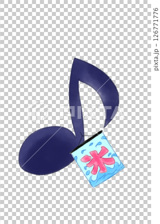 Musical note with ice flag Musical note with ice flag 126771776