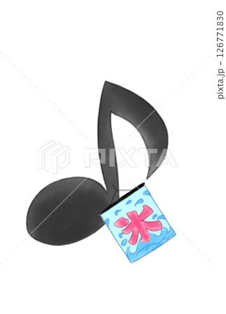 氷旗の付いた音符 126771830