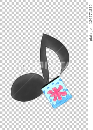 氷旗の付いた音符 126771830