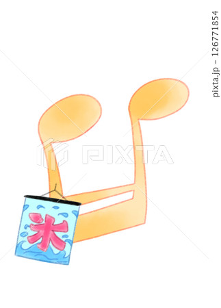 氷旗の付いた音符 氷旗の付いた音符 126771854