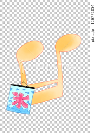氷旗の付いた音符 氷旗の付いた音符 126771854