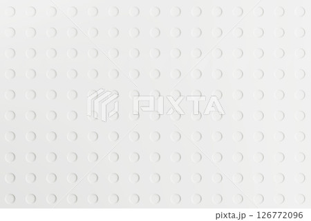 White seamless texture. Abstract geometric pattern with white circle, paper card, metal cutting, engraving, white soft background, 3d rendering 126772096