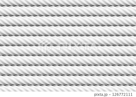 White rope stacking in horizontal pattern background, abstract texture background, 3d rendering White rope stacking in horizontal pattern background, abstract texture background, 3d rendering 126772111