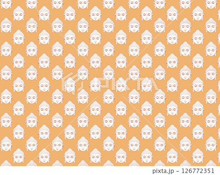 釈迦の顔のパターンデザイン背景 126772351