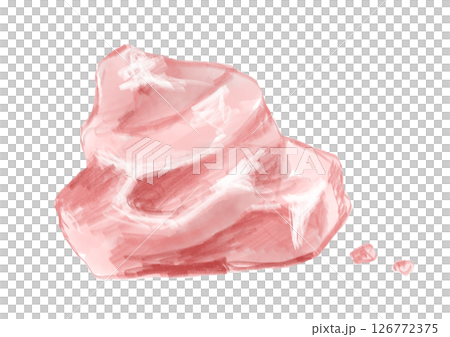 美麗的天然粉紅岩鹽手繪水彩畫 美麗的天然粉紅岩鹽手繪水彩畫 126772375