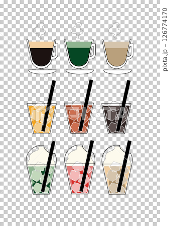 飲料插圖黑線畫 126774170