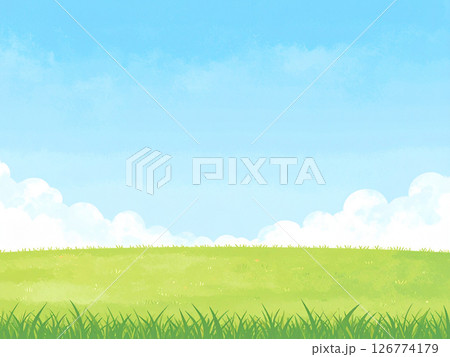 草原　青空 126774179