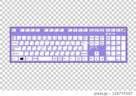 Realistic keyboard illustration material Colorful purple Desktop Vector Realistic keyboard illustration material Colorful purple Desktop Vector 126774387