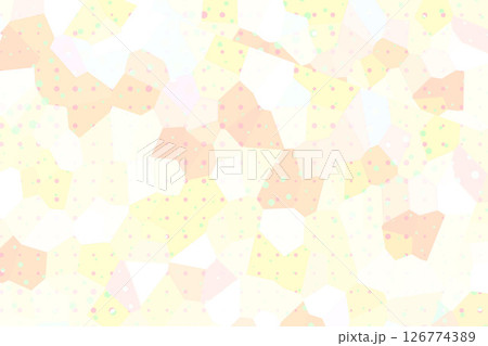 オレンジ黄色ポップ水玉かわいい背景イラスト　明るい秋デザイン 126774389