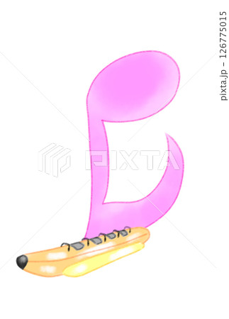 バナナボートの付いた音符 126775015