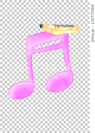 Musical note with banana boat 126775068