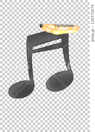 バナナボートの付いた音符 126775074