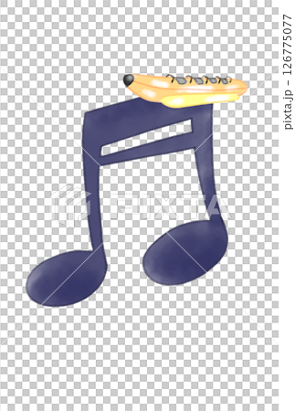 バナナボートの付いた音符 126775077