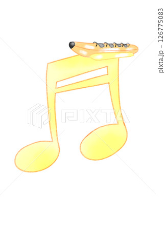 バナナボートの付いた音符 126775083