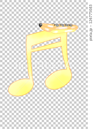 バナナボートの付いた音符 126775083