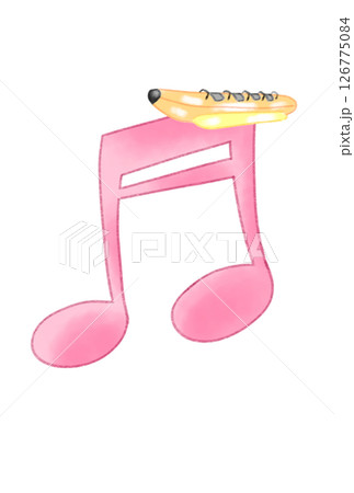 バナナボートの付いた音符 126775084