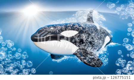 海の中のシャチ 126775151