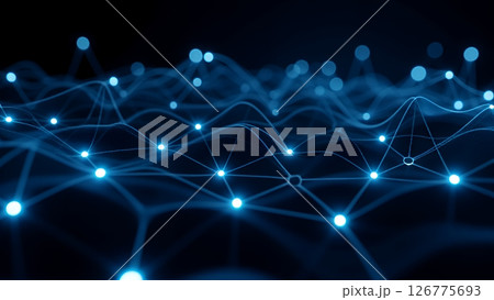 未来的で鮮やかなリアルスティックなデジタル都市景観 126775693