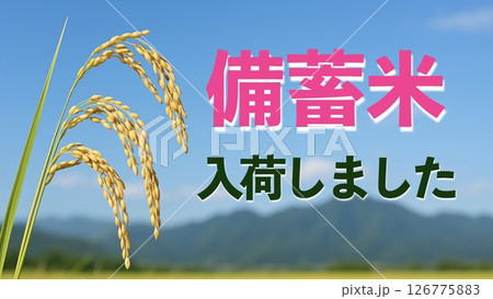 備蓄米入荷しました(バナー広告用横長画像) 126775883
