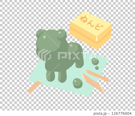兒童益智遊戲_黏土遊戲插畫 126776004