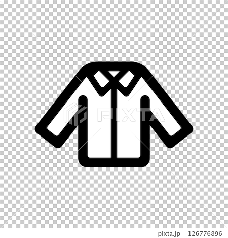 Collared shirt icon illustration Collared shirt icon illustration 126776896