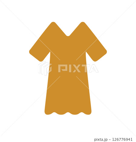 ワンピースのシルエットのアイコンイラスト 126776941
