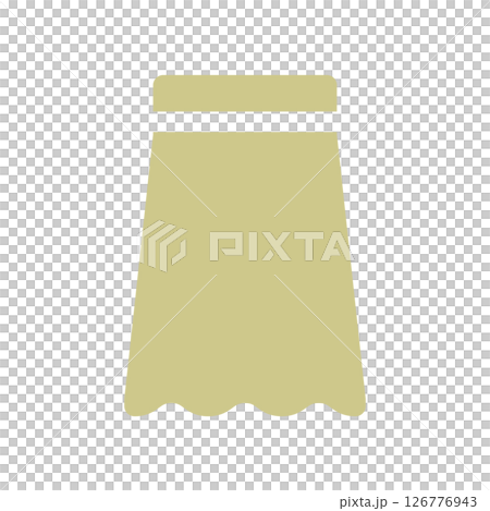 Simple long skirt icon illustration 126776943
