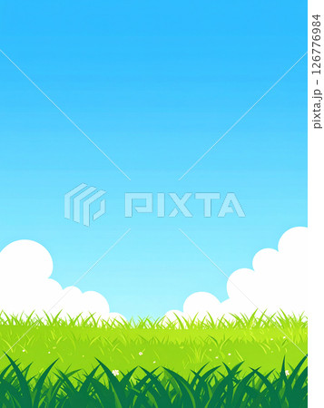 草原　青空 126776984