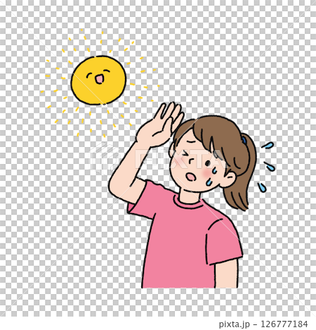 熱中症の危険・女性 126777184