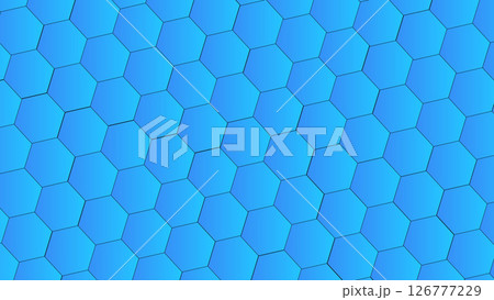 青い多角形の背景 青い多角形の背景 126777229