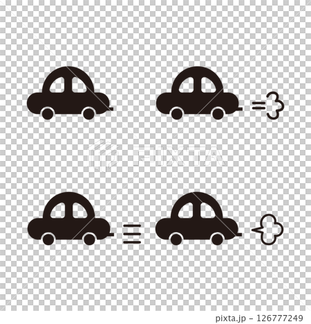 Set of 4 car icons (filled) Set of 4 car icons (filled) 126777249