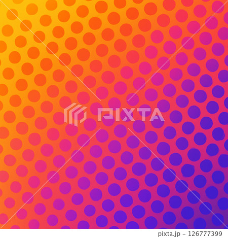 グラデーションドットパターン・ポップでカラフルな背景素材 126777399