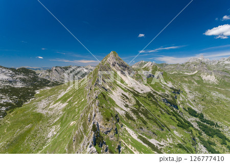 Aerial view of Durmitor Mountains of Montenegro 126777410