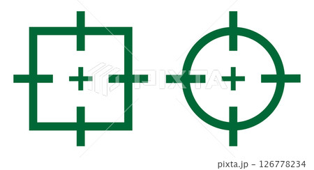 ターゲットのアイコン 緑 126778234
