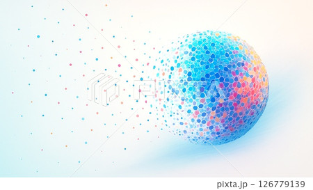 点群が集まり形を作る構図 126779139