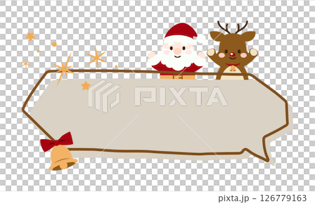 Christmas speech bubble illustration 126779163