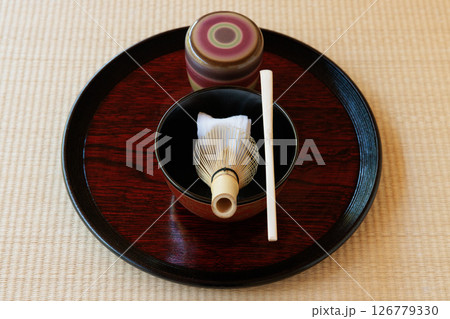 裏千家お点前の道具組・盆略点前 126779330