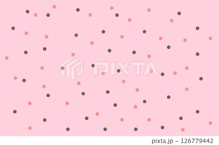 手描きのドットパターンのピンク色の背景 手描きのドットパターンのピンク色の背景 126779442