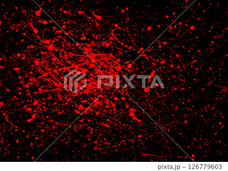 血痕 血 しぶき ホラー　水彩 イラスト 126779603