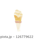 夏の食べかけのソフトクリーム 126779622