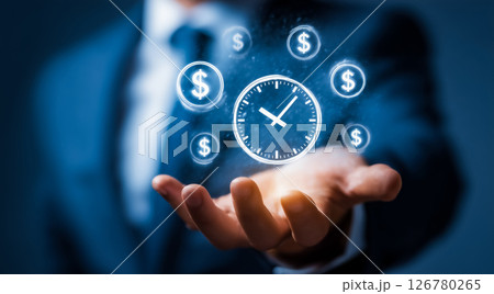 金融投資と時間効率のメタファー 126780265
